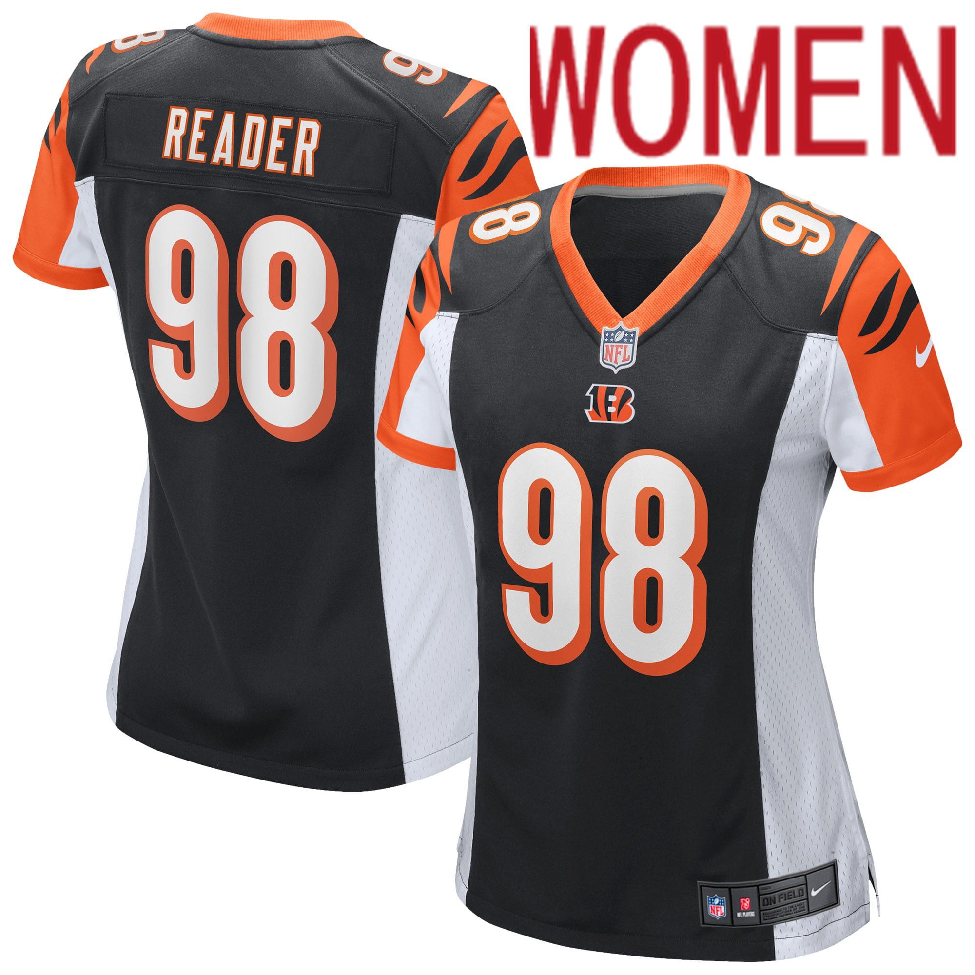 Women Cincinnati Bengals #98 D.J. Reader Nike Black Game NFL Jerseys